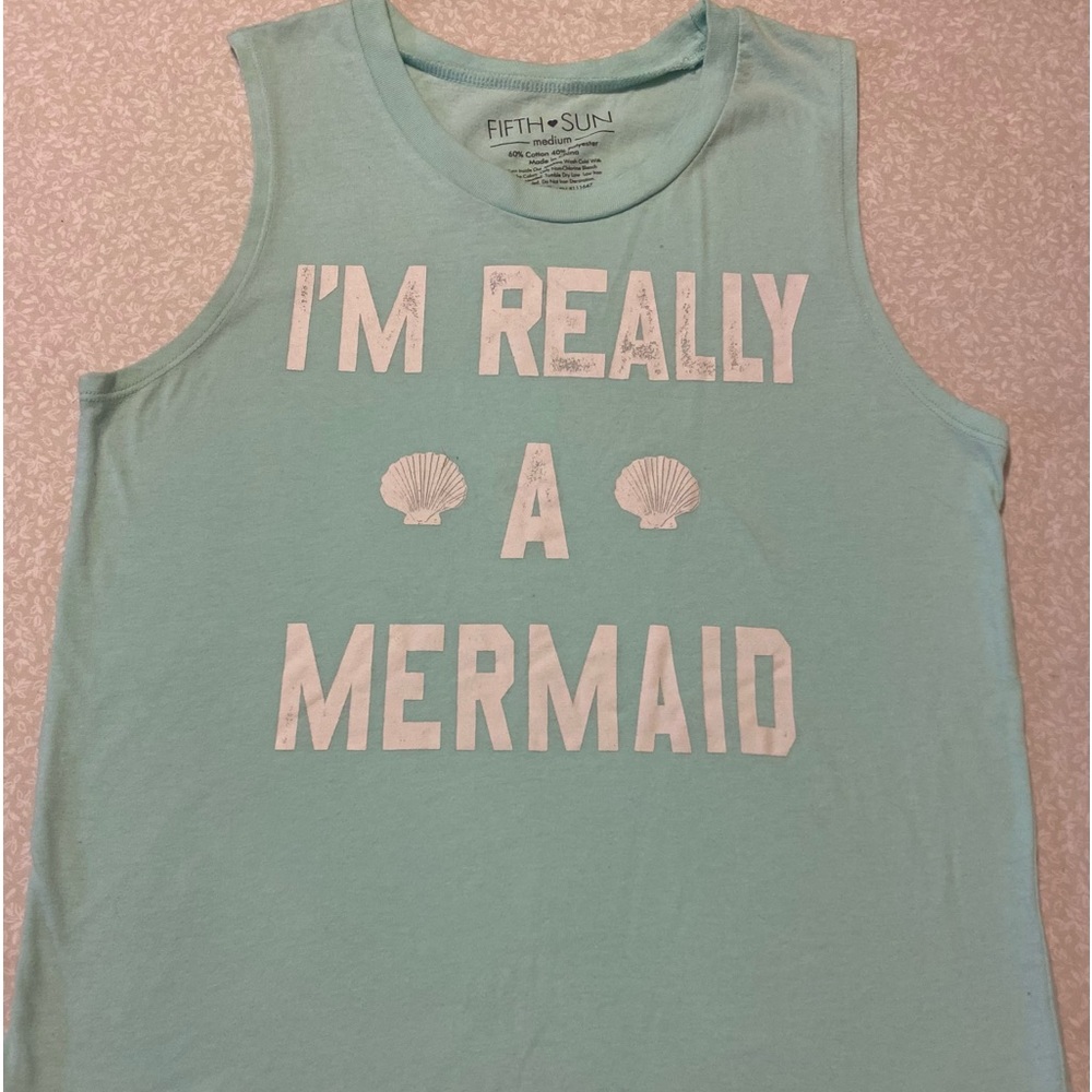 Junior Girls Medium Fifth Sun Sleeveless Tee Shirt